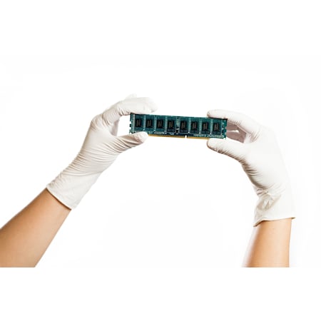 Bertech Disposable Gloves, 5 mil Palm, Nitrile, Powder-Free, M, White NPF-9-M